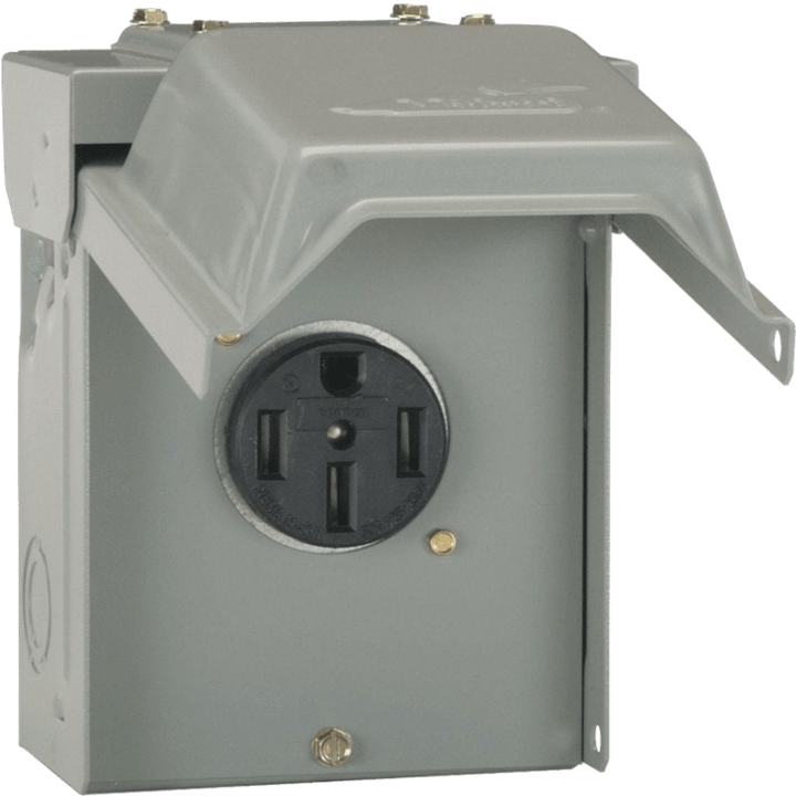 Boîtier + prise extérieure NEMA 14-50R pour borne de niveau 2
