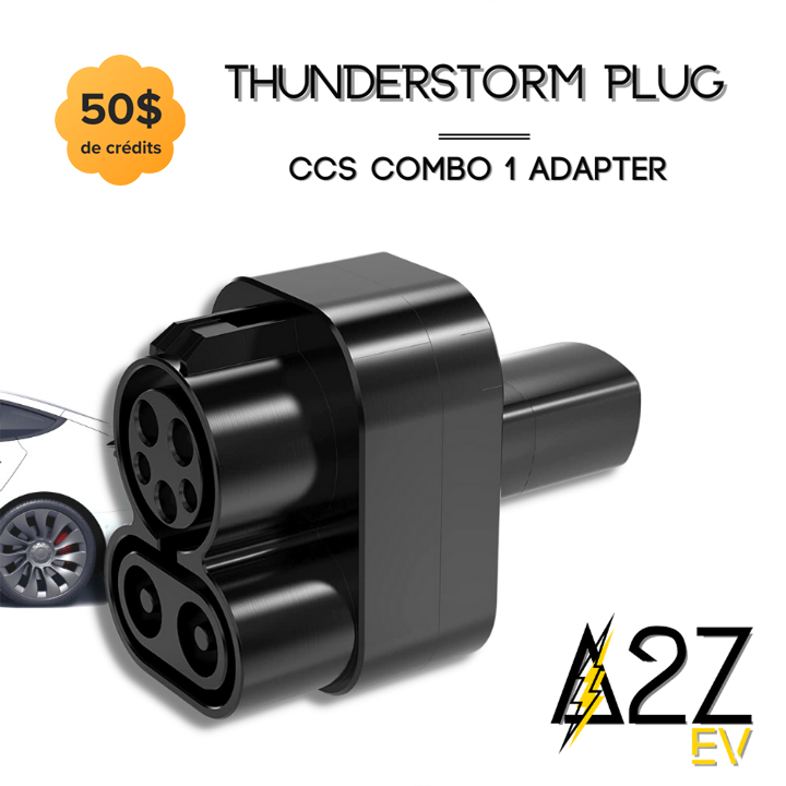 Adaptateur de charge rapide CCS combo pour Tesla- Thunderstorm de A2Z